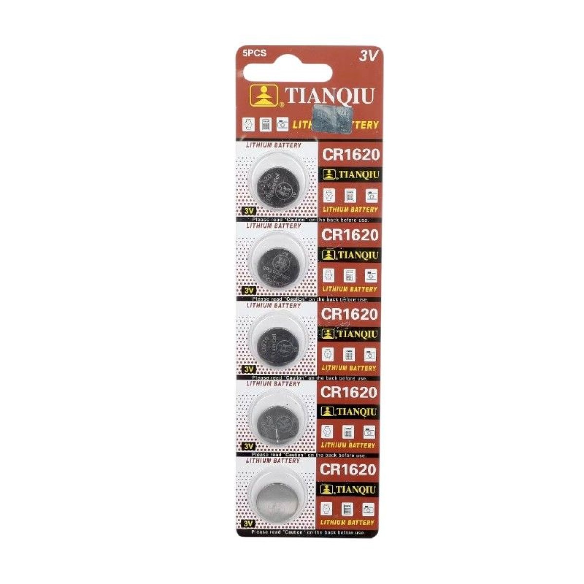 Μπαταρίες Λιθίου - CR1620 - 3V - 5pcs - 689572