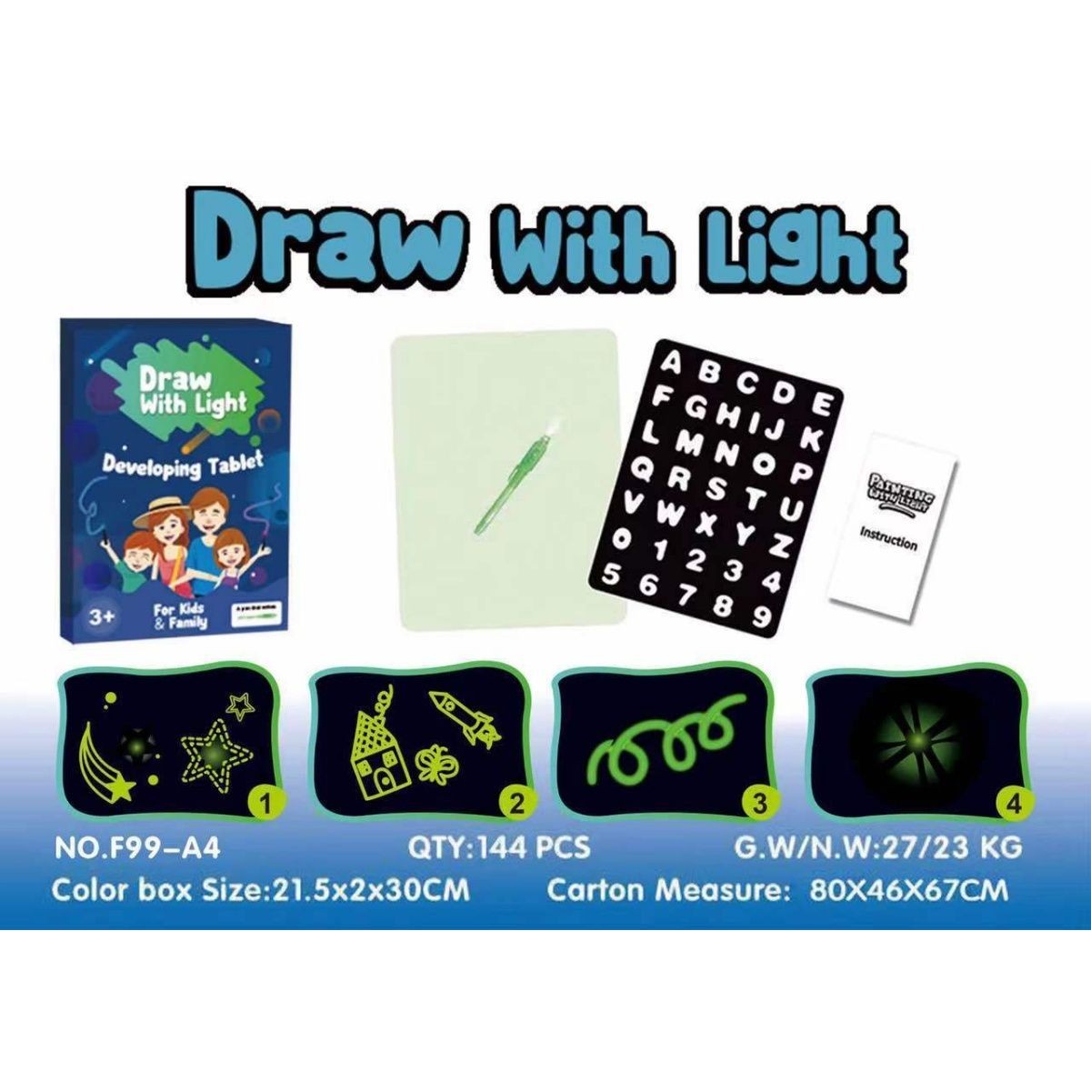 Παιδικός μαγικός πίνακας ζωγραφικής - Draw with Light - 742364