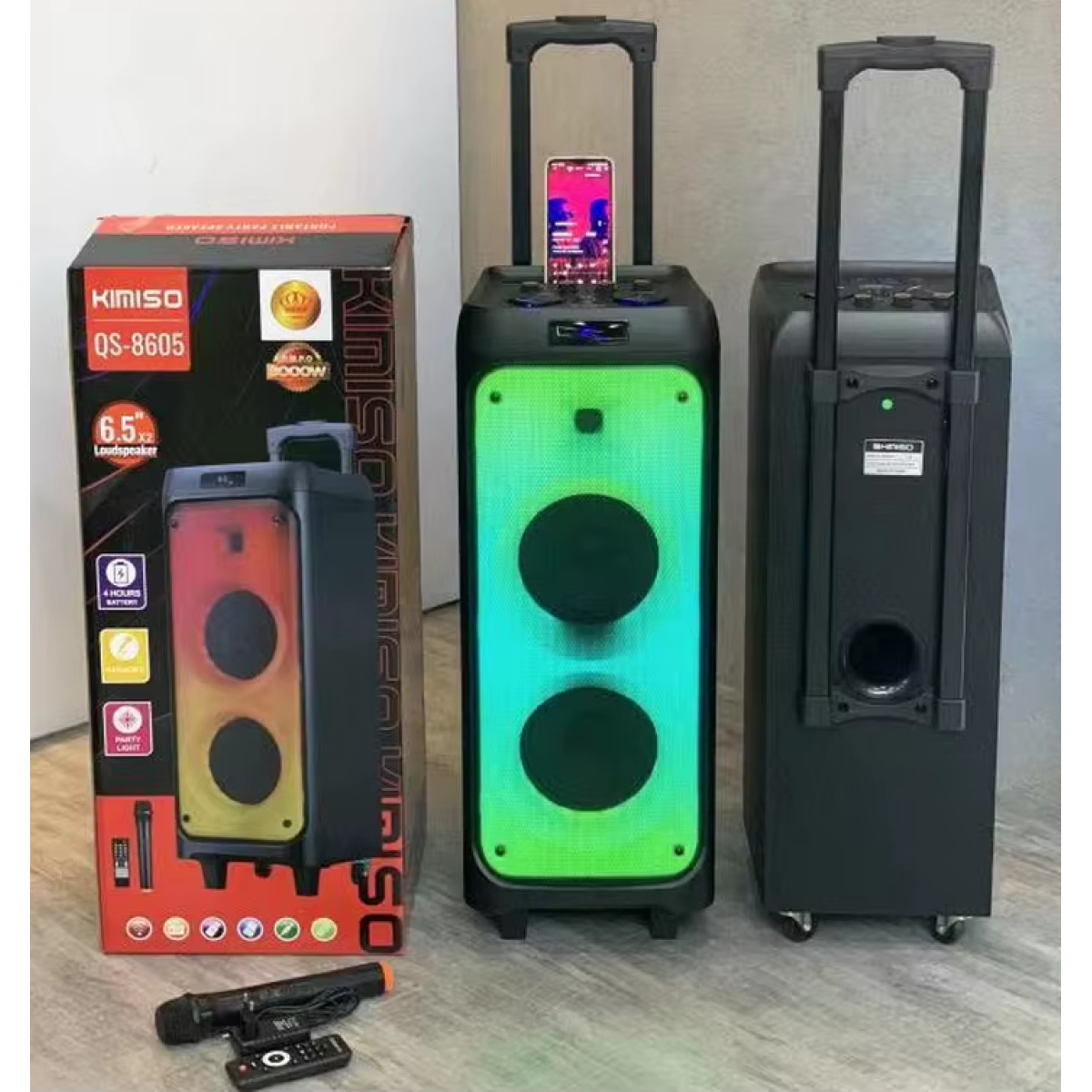 Φορητό ηχείο subwoofer με μικρόφωνο Karaoke - QS-8605 - 813157