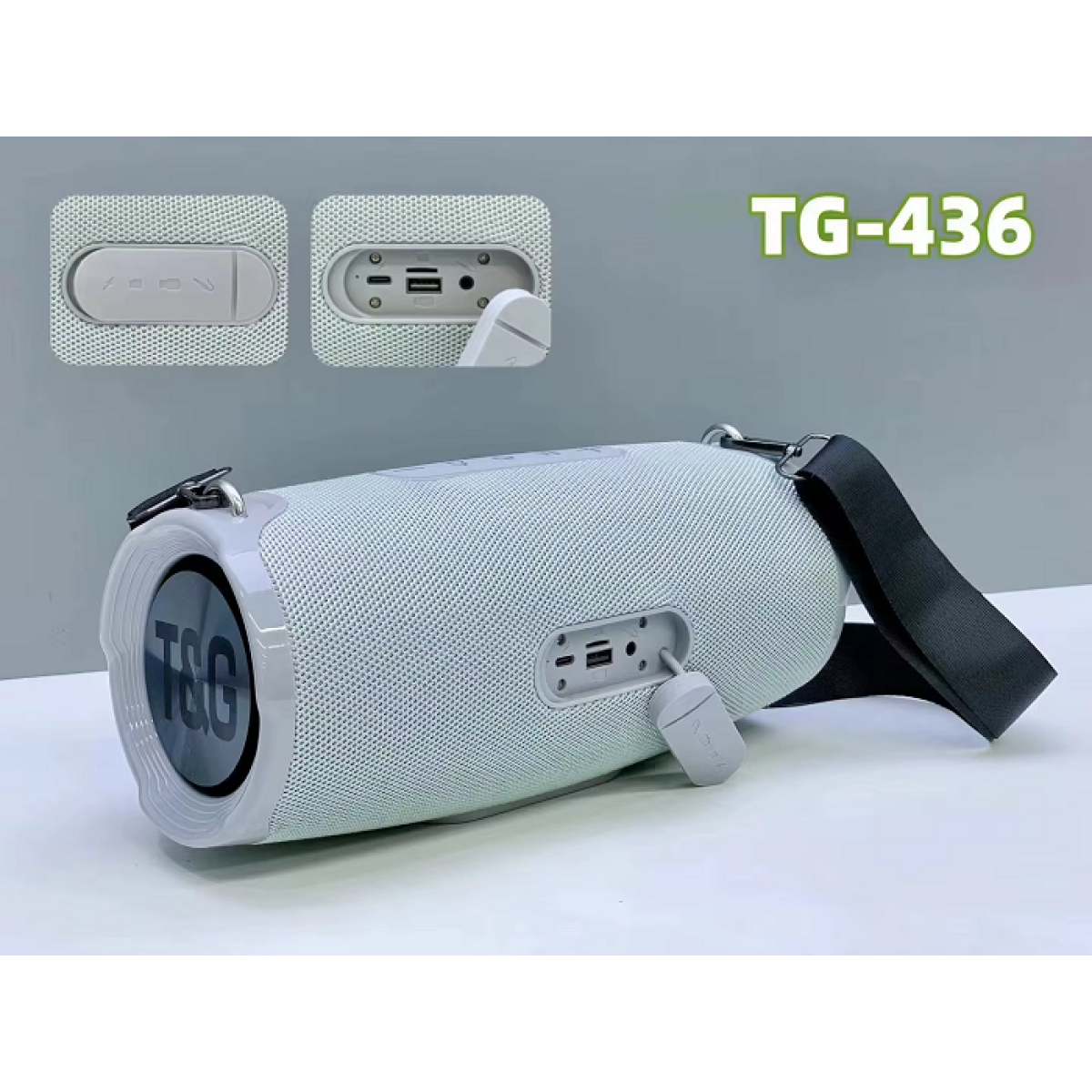Ασύρματο ηχείο Bluetooth - TG-436 - 813546 - Grey