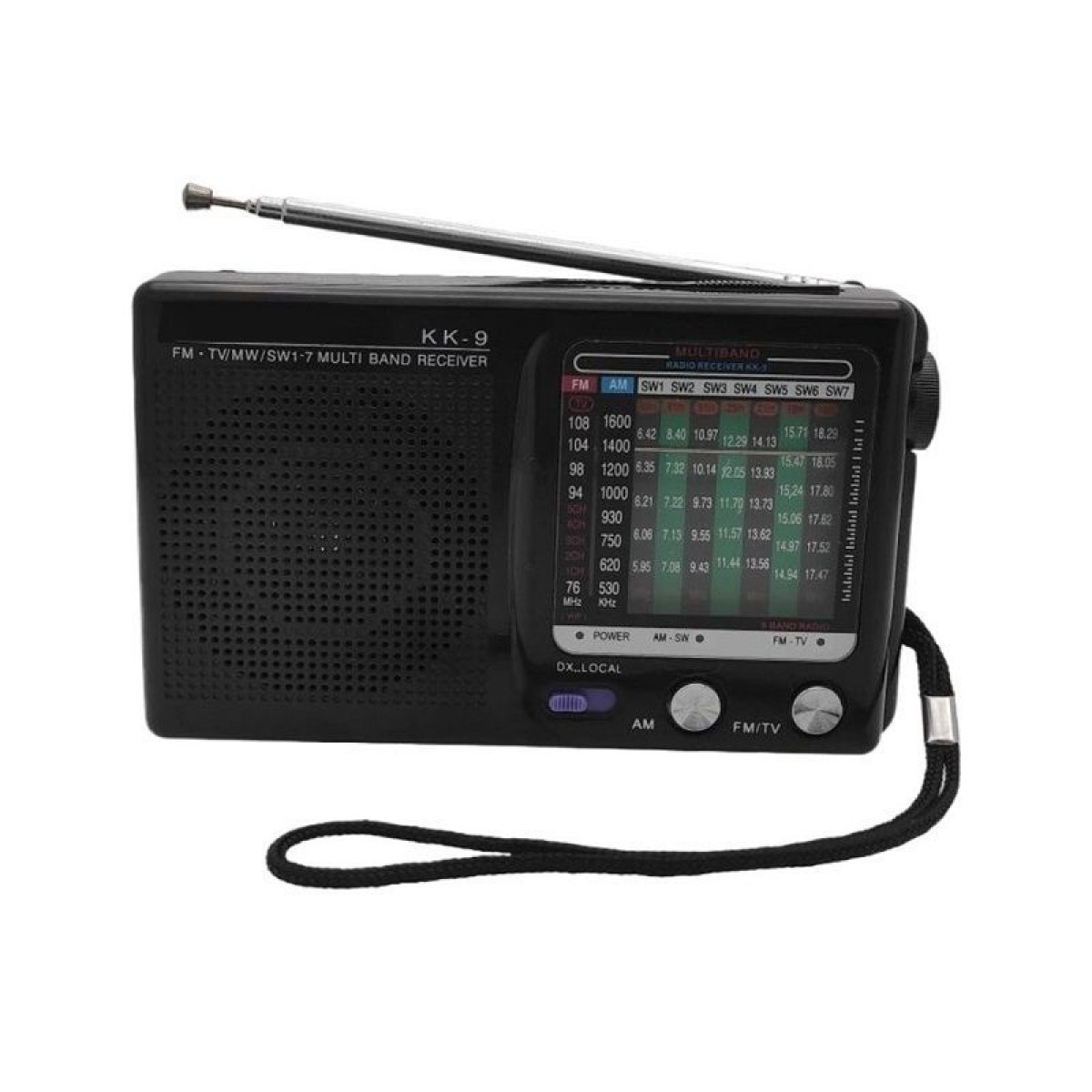 Φορητό ραδιόφωνο μπαταρίας - KK9 - 837096 - Black