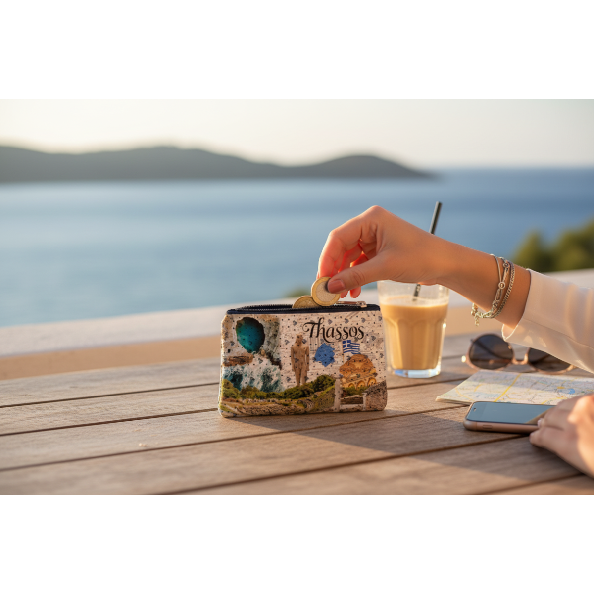 Πορτοφόλι Souvenir μπρελόκ - Σετ 10pcs - PVC - Thassos - 11*7cm - 871735