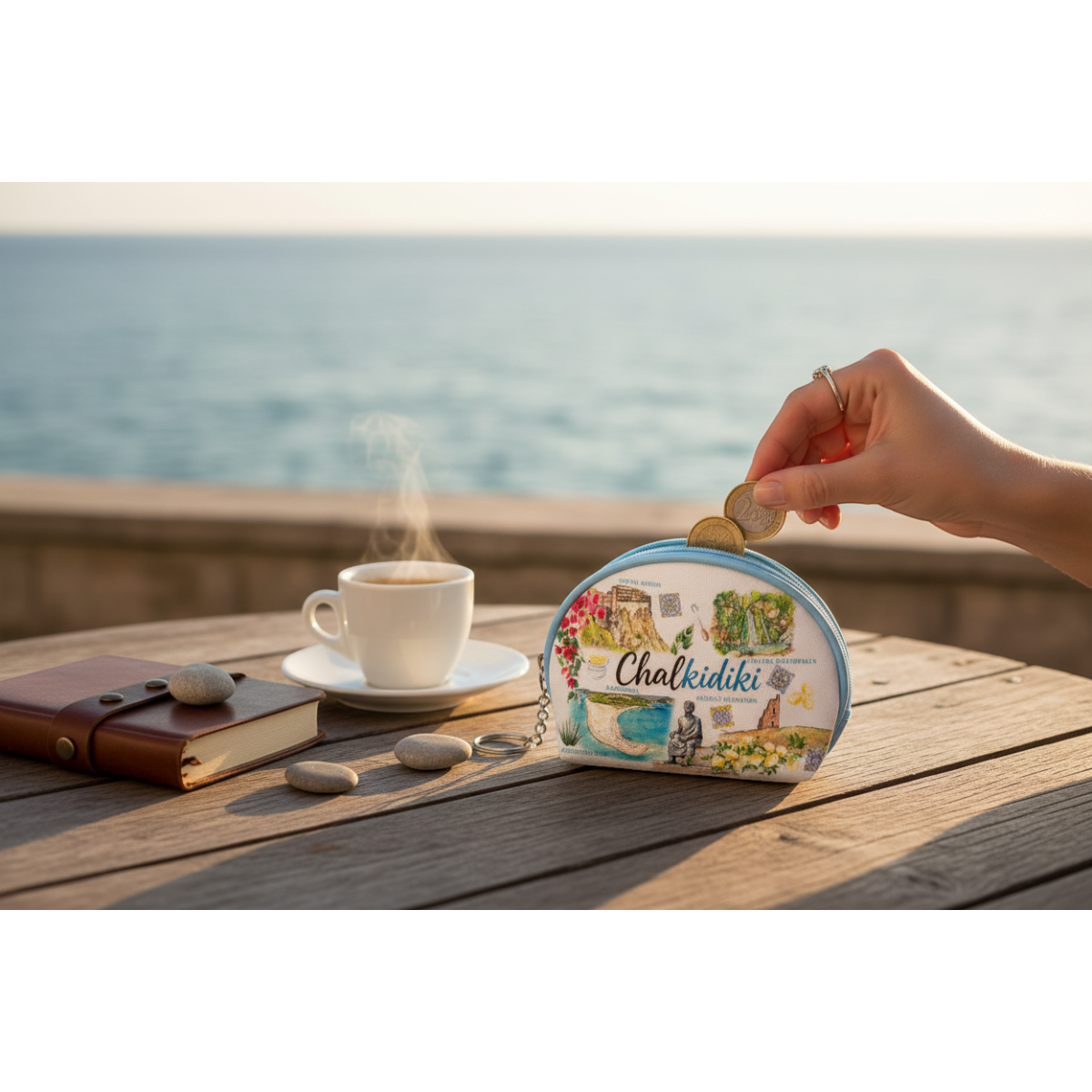 Πορτοφόλι Souvenir μπρελόκ mini - Σετ 10pcs - PVC - Chalkidiki - 10*8*3cm - 871760