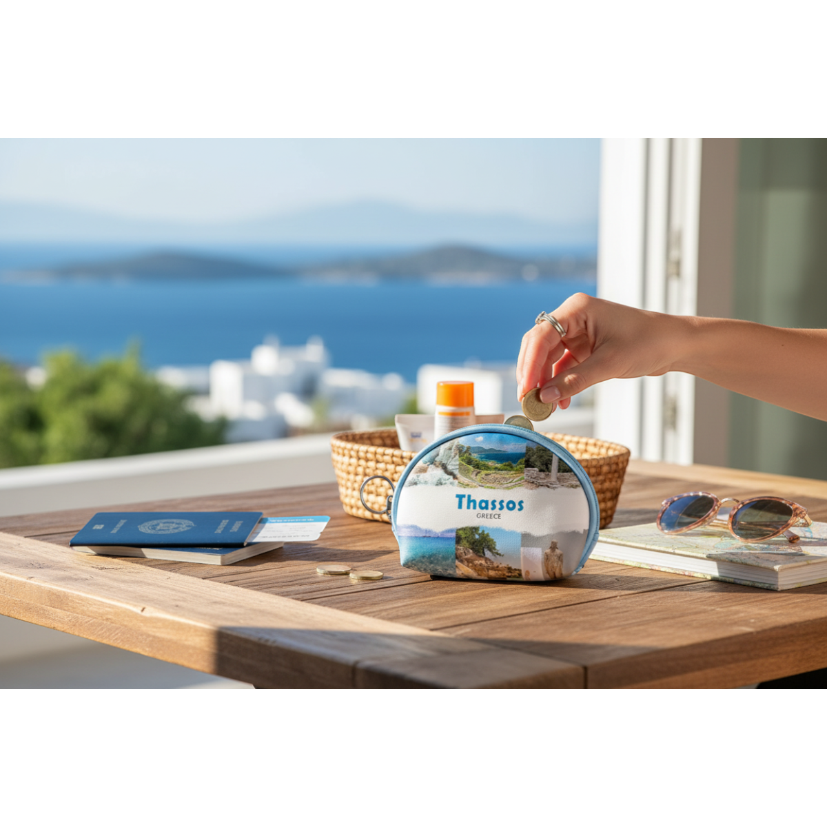 Πορτοφόλι Souvenir μπρελόκ mini - Σετ 10pcs - PVC - Thassos - 10*8*3cm - 871773