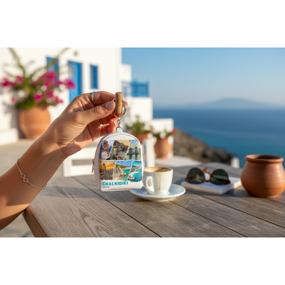 Πορτοφόλι Souvenir μπρελόκ mini - Σετ 10pcs - PVC - Chalkidiki - 7*9*4.5cm - 871781