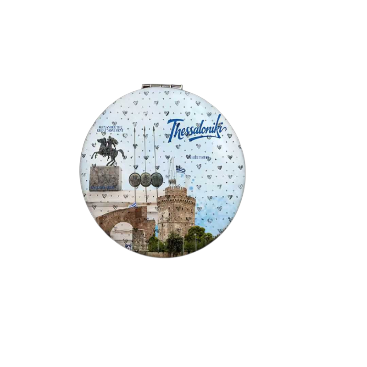 Καθρέπτης τσέπης Souvenir - Σετ 12pcs - Thessaloniki - 7*7*3cm - 871846