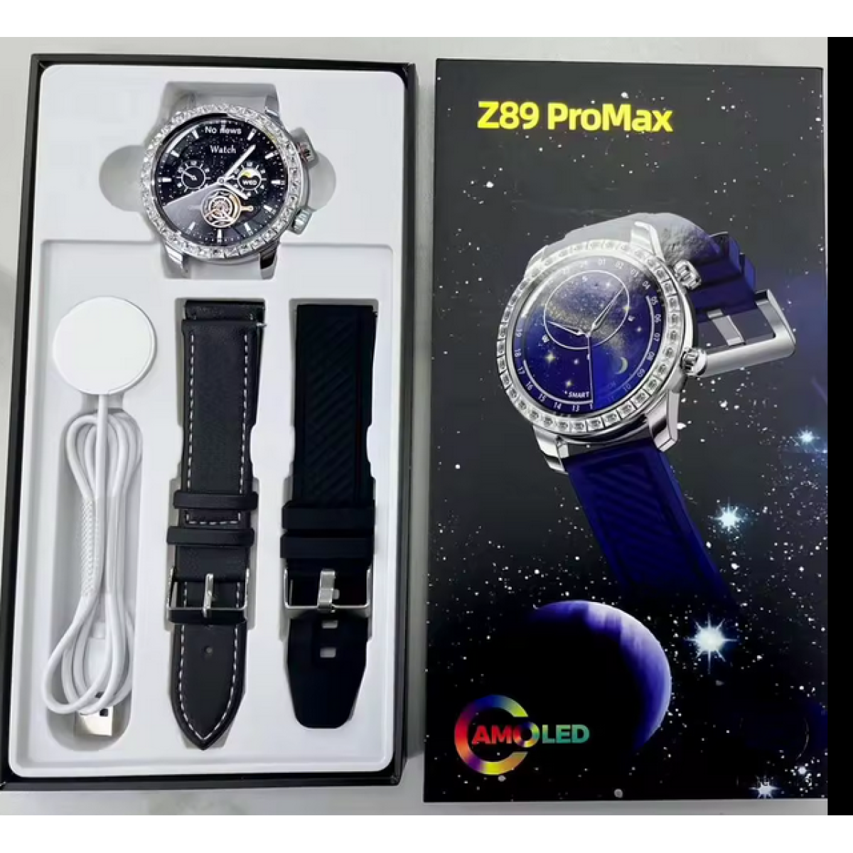 Smartwatch με 2 λουράκια - Z89 PRO MAX - 880785 - Black