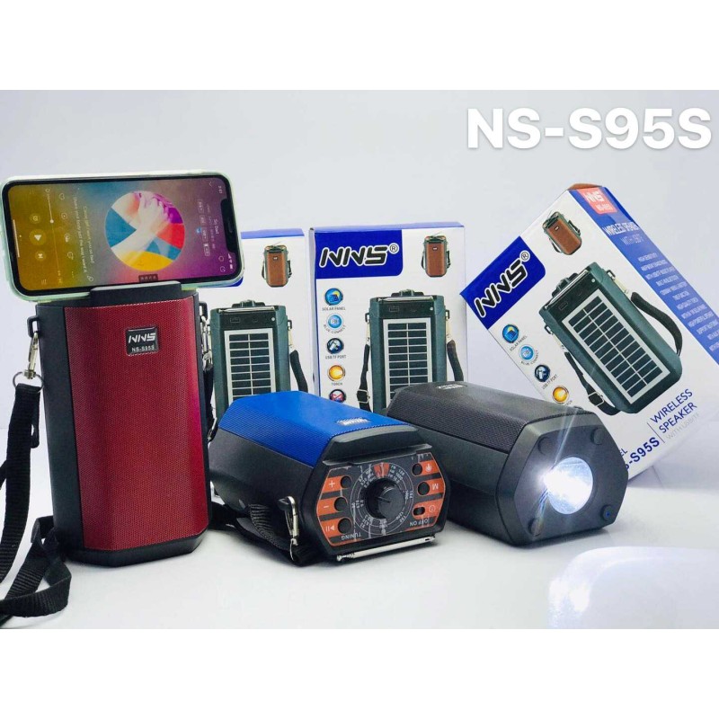 Ασύρματο ηχείο Bluetooth με ηλιακό πάνελ & φακό - NS95S - 881384