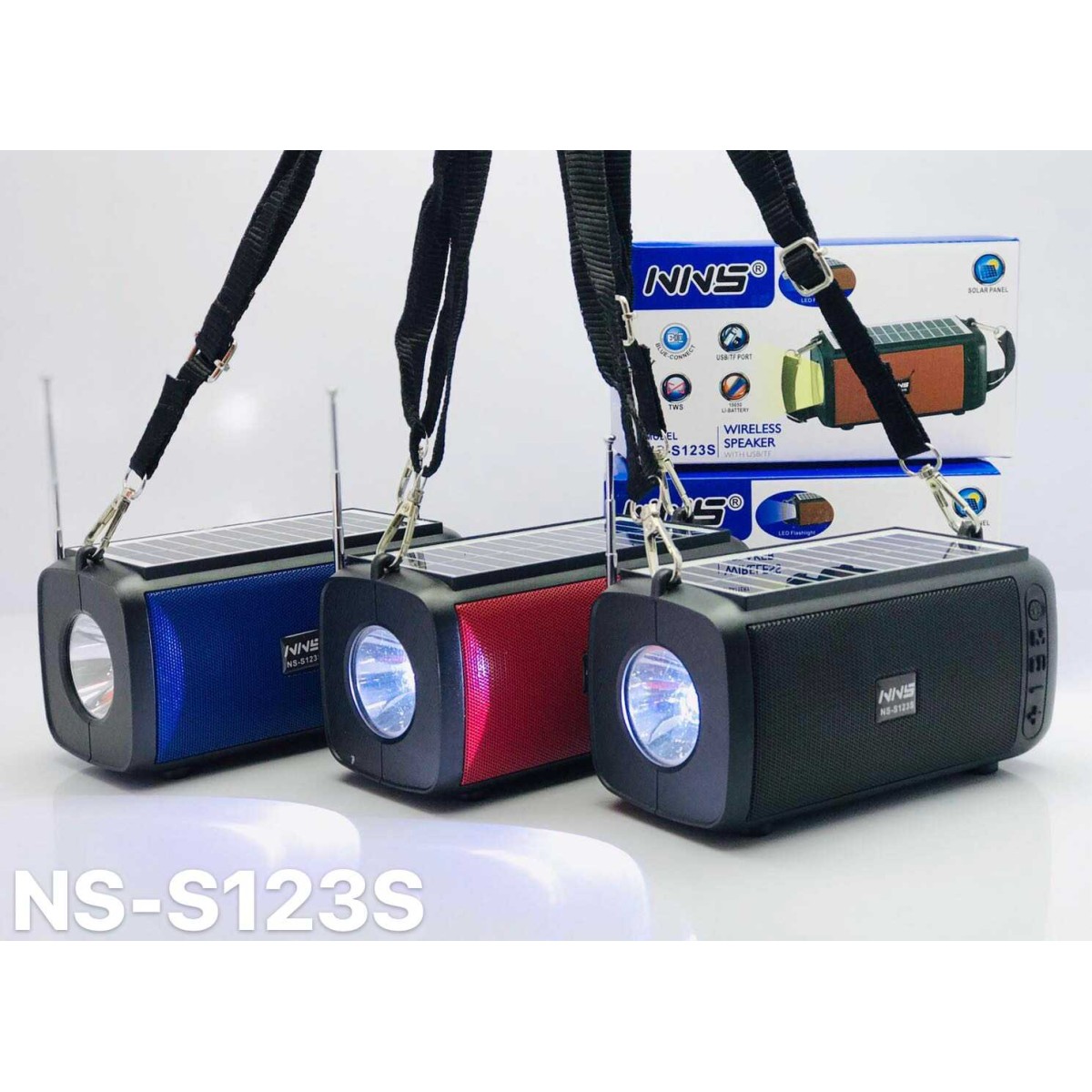 Ασύρματο ηχείο Bluetooth - Solar - NS123S - 881391 - Black