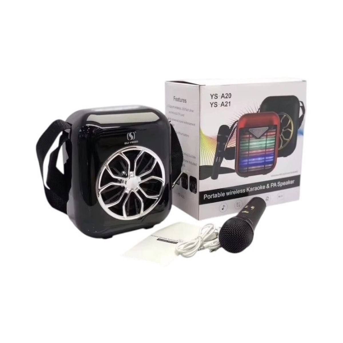 Ασύρματο ηχείο Bluetooth με μικρόφωνο Karaoke - YS-A20 - 887103 - Black