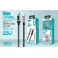 Καλώδιο φόρτισης & data με ψηφιακή οθόνη - USB Type-C σε Type-C - Super Fast Charge - X163 - 65W - 901639