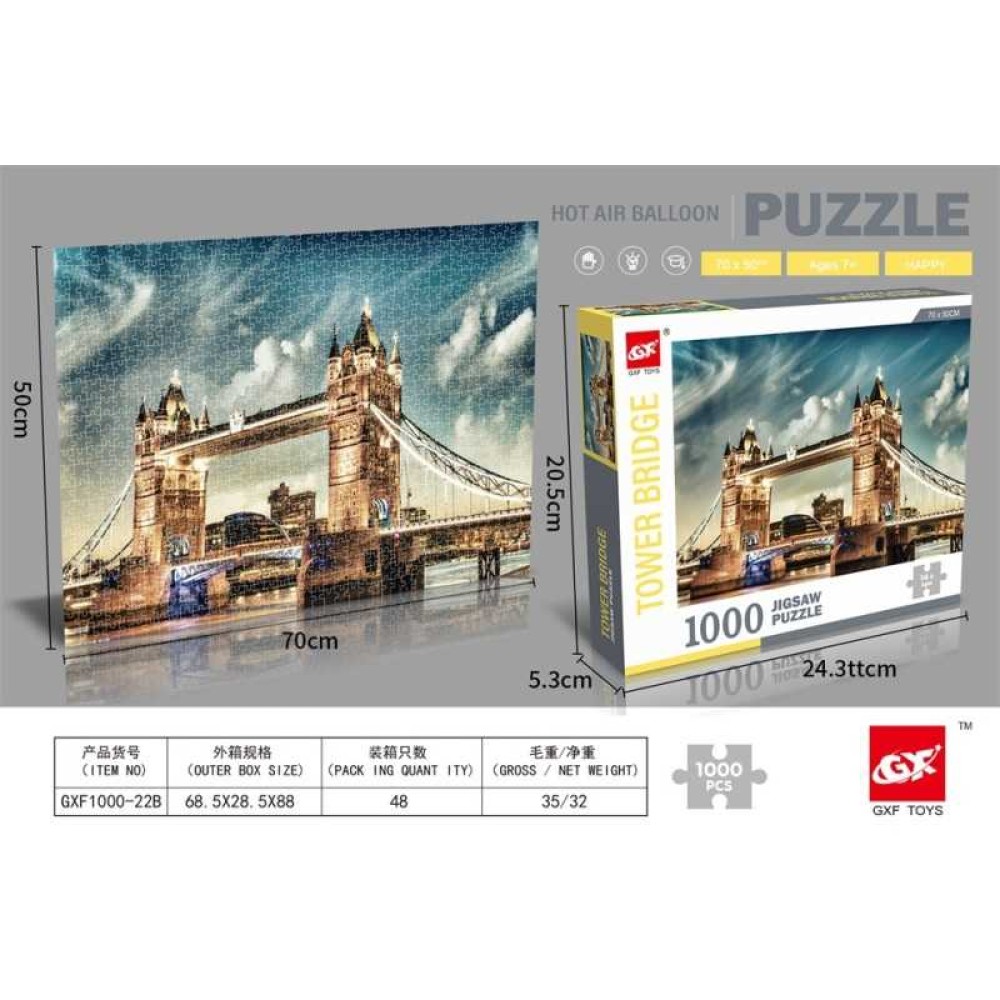 Puzzle 1000 κομματιών - Tower Bridge - GXF1000-22B1000 - 917222