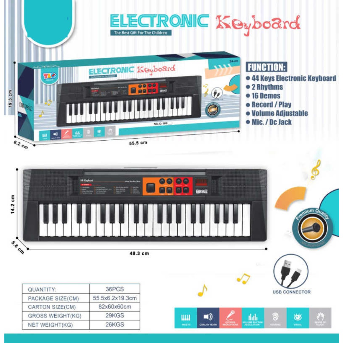 Παιδικό αρμόνιο - USB - Q-16944 - 917231