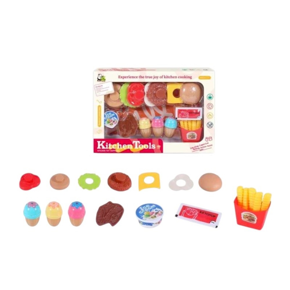 Σετ κατασκευής Burger με αξεσουάρ - 19pcs - PH-90 - 917291