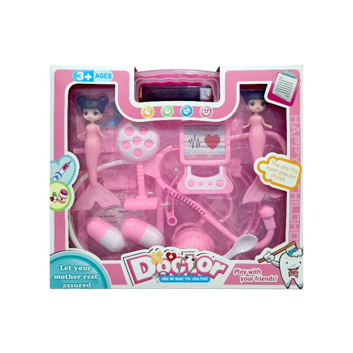 Σετ βαλιτσάκι ιατρικής - 012 - 917298 - Pink