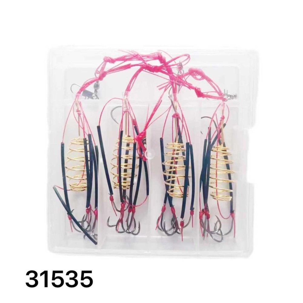 Μαλαγρωτής ψαρέματος σπιράλ με αγκίστρια - 4pcs - 931535