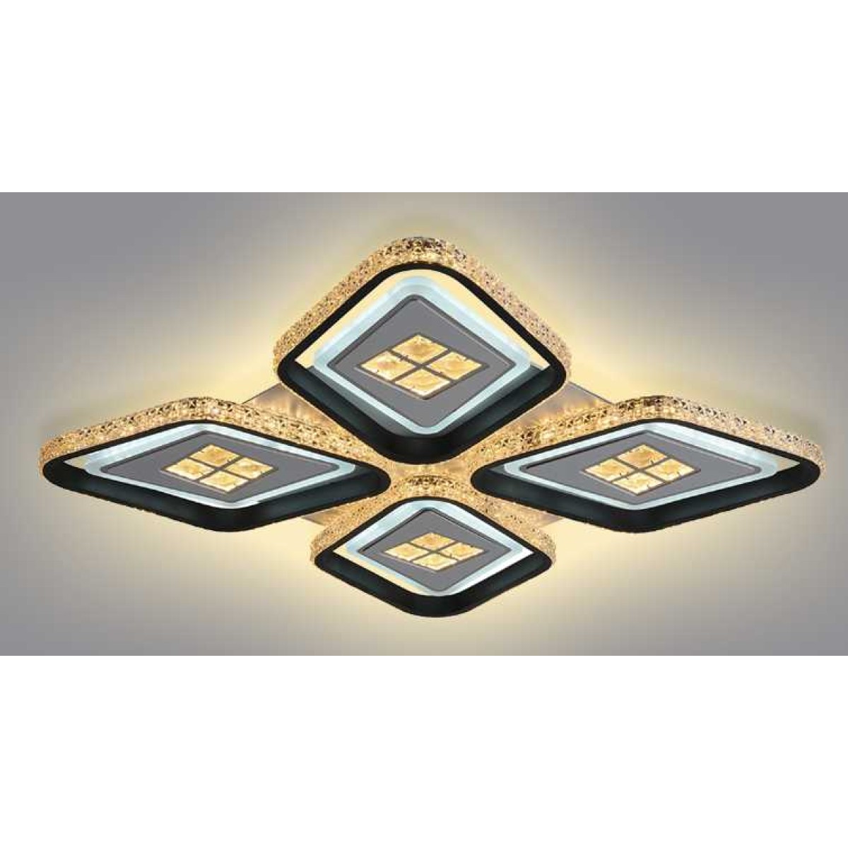 Φωτιστικό οροφής LED - Πλαφονιέρα με Dimmer - 6019-4BK - 941471