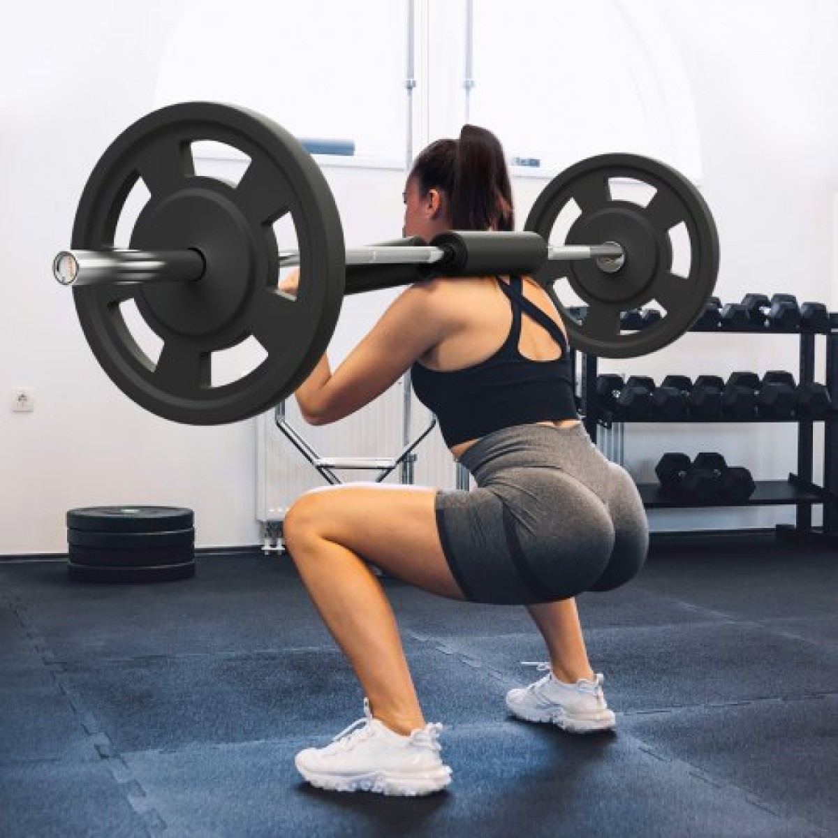 VEVOR Safety Squat Bar, 700 LBS Fitness Squat Bar, Safety Squat Bar Attachment with Shoulder and Arm Pads, 28mm Weight Bar, Ιδανικό για μπροστινά Squat, Lunges, Rehab, Φυσικοθεραπεία