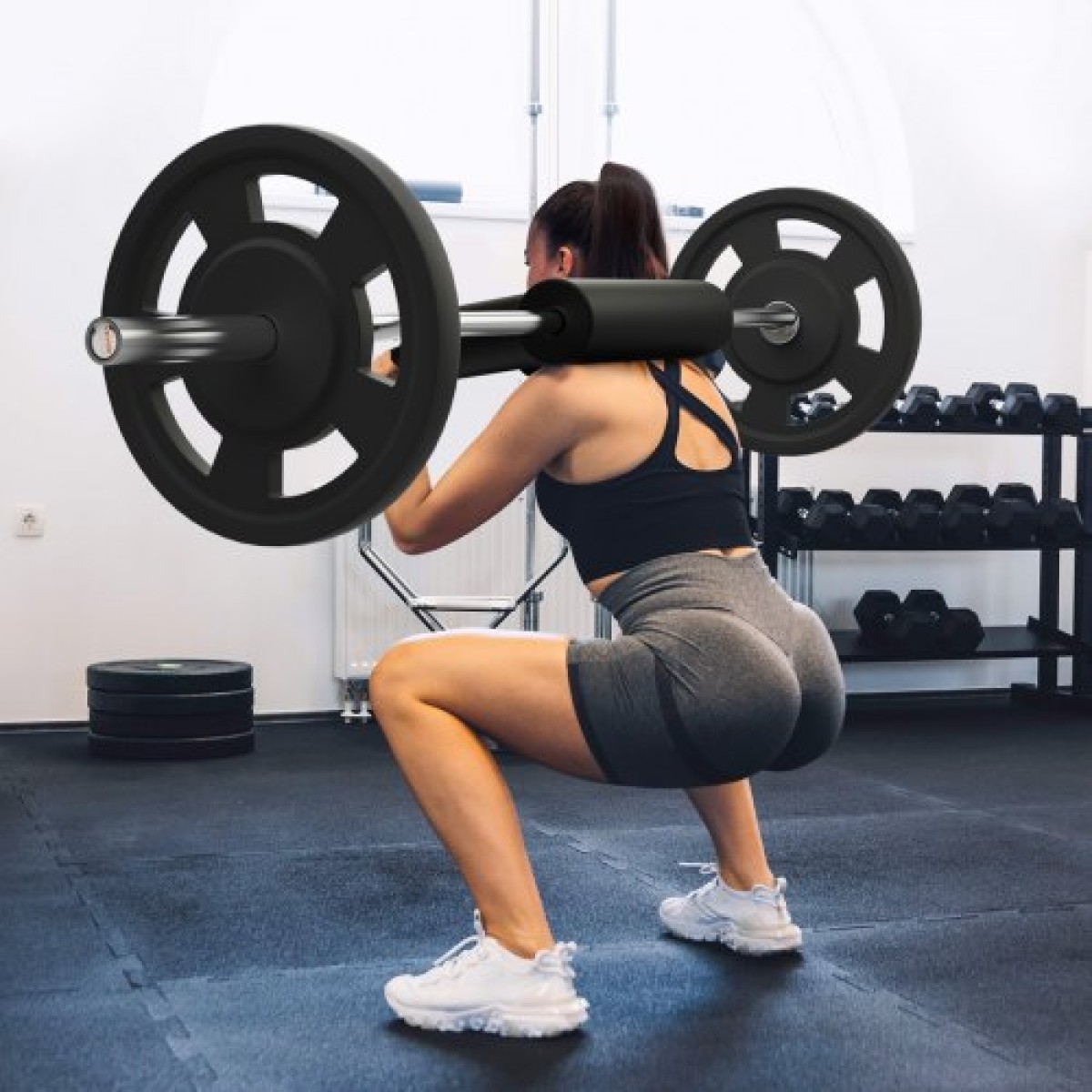 VEVOR Safety Squat Bar, 1.500 LBS Fitness Squat Bar, Safety Squat Bar Attachment με ώμους και μαξιλαράκια βραχιόνων, ράβδο βάρους διαμέτρου 32 mm, Ιδανικό για μπροστινά squat, Lunges, Rehab, Φυσικοθεραπεία
