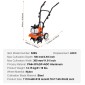 VEVOR Tiller Cultivator Gas Powered, 43CC 2-stroke Garden Cultivator, Tiller με 4 ρυθμιζόμενα μπροστινά δόντια από χάλυβα για καλλιέργεια γκαζόν, κήπου και εδάφους