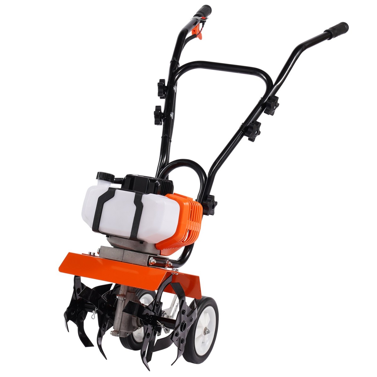VEVOR Tiller Cultivator Gas Powered, 43CC 2-stroke Garden Cultivator, Tiller με 4 ρυθμιζόμενα μπροστινά δόντια από χάλυβα για καλλιέργεια γκαζόν, κήπου και εδάφους