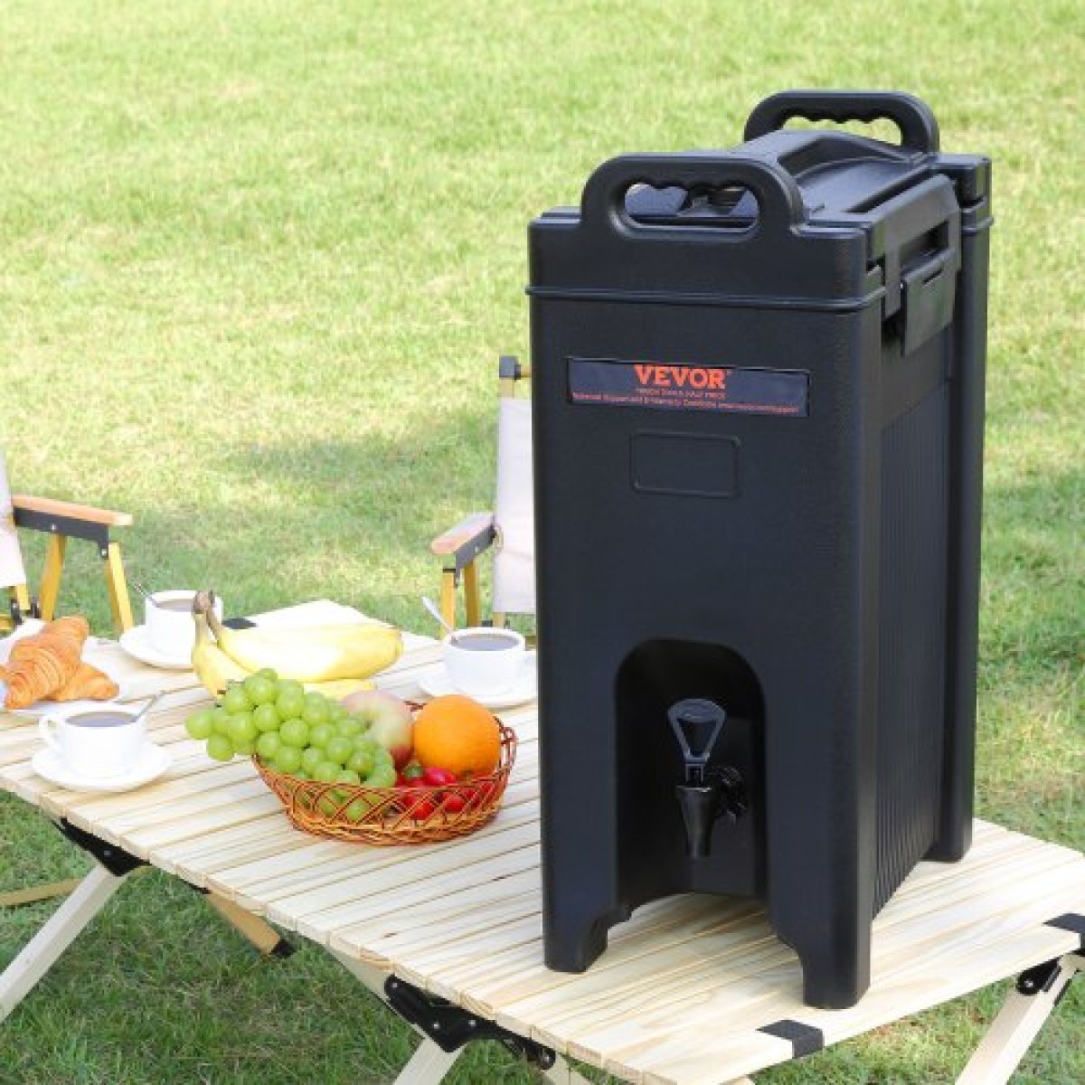 VEVOR Insulated Beverage Dispenser, 18,9 L, Food-grade LDPE Beverage Server, Thermal Drink Dispenser Cooler with PU Layer 2,2 Stage Baucet Handle, for Restaurant Drink Shop