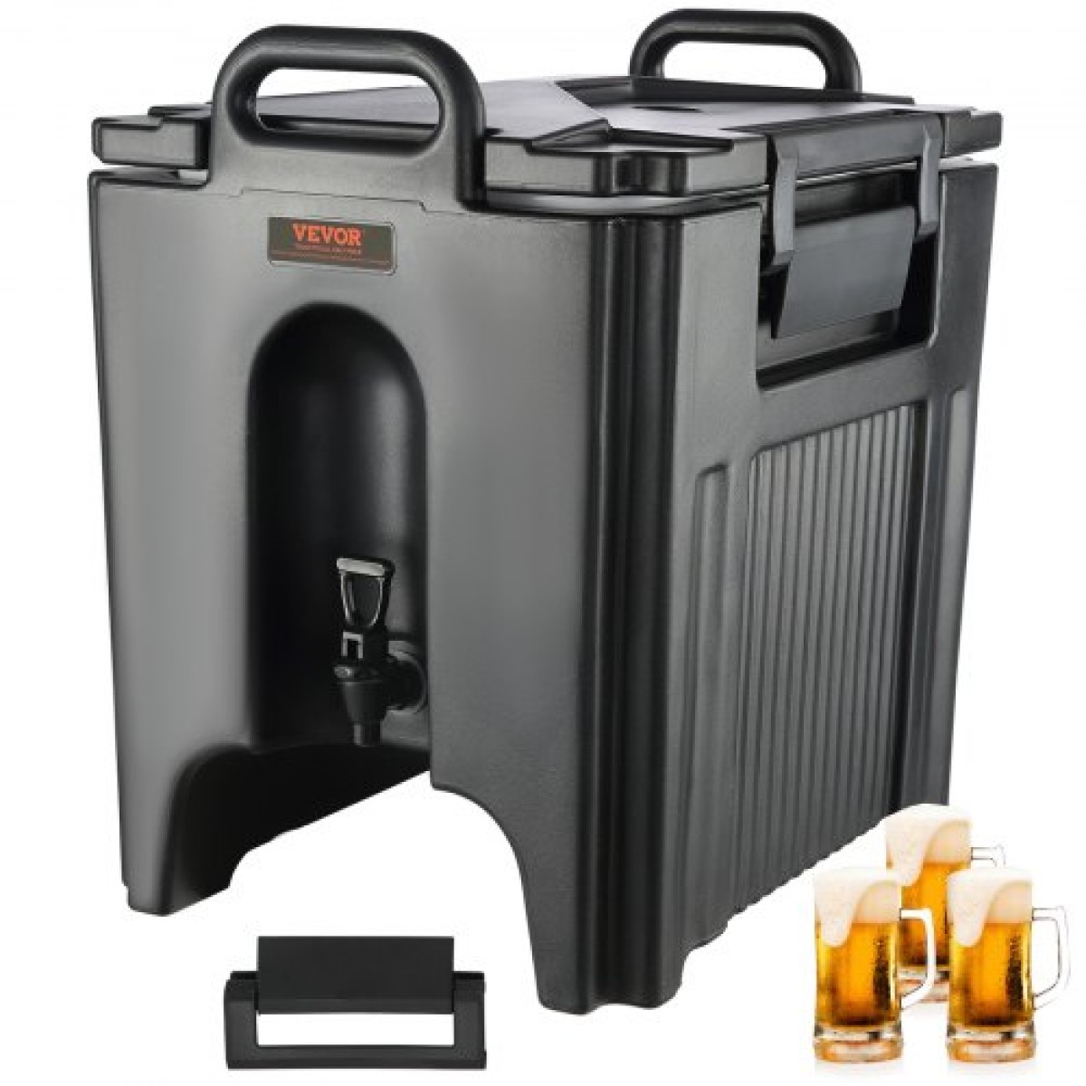 VEVOR Insulated Beverage Dispenser, 37,9 L, Food-grade LL9450UP Hot and Cold Beverage Server, Thermal Drink Dispenser Cooler with PU Layer Two Stage Baucet Handle, for Restaurant Drink Shop