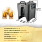VEVOR Insulated Beverage Dispenser, 37,9 L, Food-grade LL9450UP Hot and Cold Beverage Server, Thermal Drink Dispenser Cooler with PU Layer Two Stage Baucet Handle, for Restaurant Drink Shop