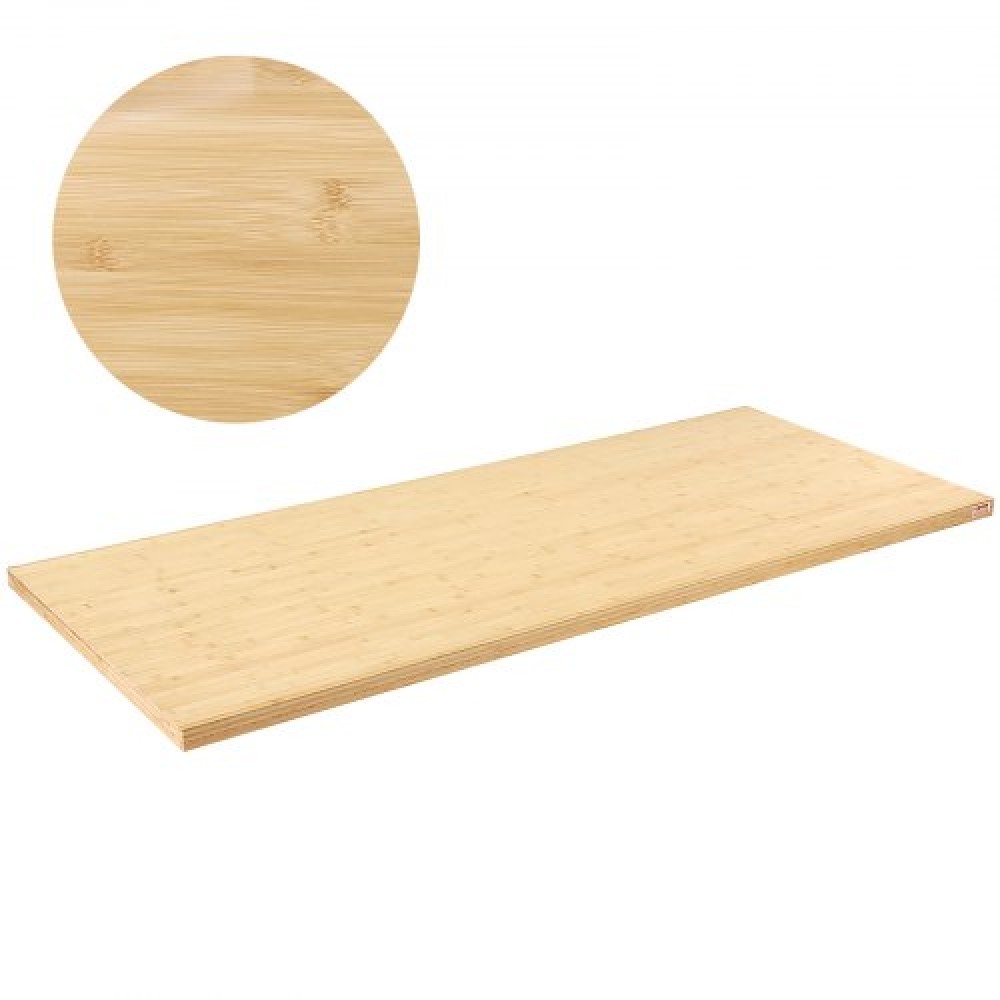 VEVOR Table Top Bamboo Desk Top 70.9" x 29" x 1.5" Rectangular 330 lbs Load