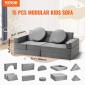 VEVOR Παίξτε Καναπές, 15τμχ Modular Παιδικός Καναπές, Καναπές Νηπιού Αφρώδους Καναπέ με σφουγγάρι 25D υψηλής πυκνότητας για παιχνίδι, δημιουργικότητα, ύπνο, ευφάνταστα παιδικά έπιπλα για υπνοδωμάτιο και αίθουσα παιχνιδιών