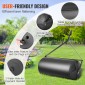 VEVOR Tow Behind Lawn Roller, 400lbs Sand/Water roller Yard, LLDPE Drum and Steel Frame Sod Roller with Easy-turn Plug, Rew Behind a Tractor or ATV for Lawn, Garden, Farm, Park, Black