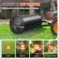 VEVOR Tow Behind Lawn Roller, 400lbs Sand/Water roller Yard, LLDPE Drum and Steel Frame Sod Roller with Easy-turn Plug, Rew Behind a Tractor or ATV for Lawn, Garden, Farm, Park, Black