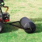 VEVOR Tow Behind Lawn Roller, 400lbs Sand/Water roller Yard, LLDPE Drum and Steel Frame Sod Roller with Easy-turn Plug, Rew Behind a Tractor or ATV for Lawn, Garden, Farm, Park, Black