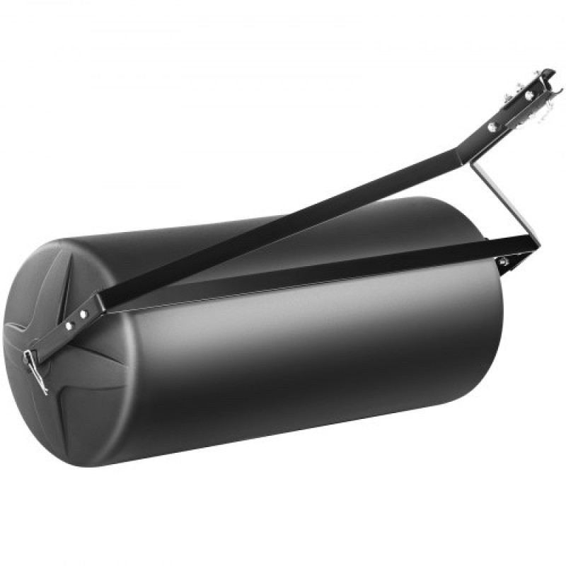 VEVOR Tow Behind Lawn Roller, 400lbs Sand/Water roller Yard, LLDPE Drum and Steel Frame Sod Roller with Easy-turn Plug, Rew Behind a Tractor or ATV for Lawn, Garden, Farm, Park, Black