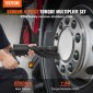 VEVOR Torque Multiplier, Heavy Duty Orque Multiplier Wrench Set, 1 inch Drive Lug Nut Wrench Wrench Multiplier, 1:64 6800N.m Lug Nut Remover, with 4 Sockets and Storage Case for Truck Trailer RV