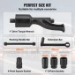 VEVOR Torque Multiplier, Heavy Duty Orque Multiplier Wrench Set, 1 inch Drive Lug Nut Wrench Wrench Multiplier, 1:64 6800N.m Lug Nut Remover, with 4 Sockets and Storage Case for Truck Trailer RV