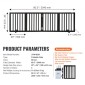 VEVOR Free Standing Dog Gate, 24" Υ x 80,3" W Ανεξάρτητη πύλη για κατοικίδια, 4 πάνελ Πτυσσόμενη πύλη σκύλου για φαρδιά και στενά περάσματα, επεκτάσιμο φράγμα σκύλου με αθόρυβη στήριξη ποδιών για εσωτερικούς χώρους, καφέ