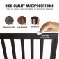 VEVOR Free Standing Dog Gate, 24" Υ x 80,3" W Ανεξάρτητη πύλη για κατοικίδια, 4 πάνελ Πτυσσόμενη πύλη σκύλου για φαρδιά και στενά περάσματα, επεκτάσιμο φράγμα σκύλου με αθόρυβη στήριξη ποδιών για εσωτερικούς χώρους, καφέ