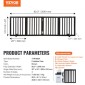 VEVOR Free Standing Dog Gate, 24" Υ x 80,3" W Ανεξάρτητη πύλη για κατοικίδια, 4 πάνελ Πτυσσόμενη πύλη σκύλου για φαρδιά και στενά περάσματα, επεκτάσιμο φράγμα σκύλου με αθόρυβη στήριξη ποδιών για εσωτερικούς χώρους, καφέ