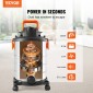 VEVOR Ανοξείδωτο ατσάλι Wet Dry Shop Vacuum, 8 Gallon 6 Peak HP Wet/Dry Vac, Ισχυρή αναρρόφηση με λειτουργία ανεμιστήρα με εξαρτήματα 2-σε-1 ακροφύσιο ρωγμής, Small Shop Vac Ιδανικό για υπολείμματα χαλιών, τρίχες κατοικίδιων ζώων, αυτοκίνητο