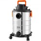 VEVOR Ανοξείδωτο ατσάλι Wet Dry Shop Vacuum, 8 Gallon 6 Peak HP Wet/Dry Vac, Ισχυρή αναρρόφηση με λειτουργία ανεμιστήρα με εξαρτήματα 2-σε-1 ακροφύσιο ρωγμής, Small Shop Vac Ιδανικό για υπολείμματα χαλιών, τρίχες κατοικίδιων ζώων, αυτοκίνητο