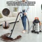 VEVOR Ανοξείδωτο ατσάλι Wet Dry Shop Vacuum, 8 Gallon 6 Peak HP Wet/Dry Vac, Ισχυρή αναρρόφηση με λειτουργία ανεμιστήρα με εξαρτήματα 2-σε-1 ακροφύσιο ρωγμής, Small Shop Vac Ιδανικό για υπολείμματα χαλιών, τρίχες κατοικίδιων ζώων, αυτοκίνητο
