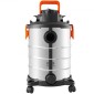 VEVOR Ανοξείδωτο ατσάλι Wet Dry Shop Vacuum, 8 Gallon 6 Peak HP Wet/Dry Vac, Ισχυρή αναρρόφηση με λειτουργία ανεμιστήρα με εξαρτήματα 2-σε-1 ακροφύσιο ρωγμής, Small Shop Vac Ιδανικό για υπολείμματα χαλιών, τρίχες κατοικίδιων ζώων, αυτοκίνητο