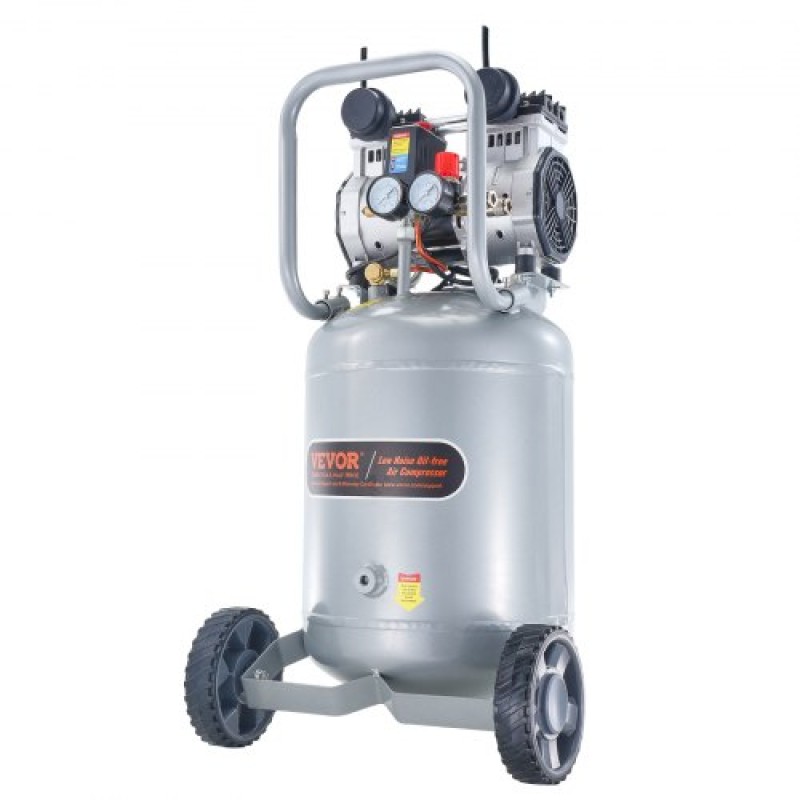 VEVOR 49,2 L Air Compressor 2HP 4 SCFM@90PSI Oil Free Air Compressor 116PSI