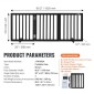 VEVOR Free Standing Dog Gate, 24" H x 60" W Ανεξάρτητη πύλη για κατοικίδια, 3 πάνελ Πτυσσόμενη πύλη σκύλου για φαρδιά και στενά περάσματα, επεκτάσιμο φράγμα σκύλου με αθόρυβη στήριξη ποδιών για εσωτερικούς χώρους, καφέ