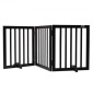 VEVOR Free Standing Dog Gate, 24" H x 60" W Ανεξάρτητη πύλη για κατοικίδια, 3 πάνελ Πτυσσόμενη πύλη σκύλου για φαρδιά και στενά περάσματα, επεκτάσιμο φράγμα σκύλου με αθόρυβη στήριξη ποδιών για εσωτερικούς χώρους, καφέ