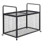 VEVOR Rolling Sports Ball Storage Cart, Κλουβί μπάσκετ που κλειδώνει με διπλά καπάκια, Organizer θήκη αθλητικού εξοπλισμού για εσωτερικούς χώρους, χαλύβδινη σχάρα αποθήκευσης για γκαράζ, παιδότοπο, γυμναστήριο και σχολεία