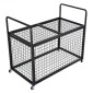 VEVOR Rolling Sports Ball Storage Cart, Κλουβί μπάσκετ που κλειδώνει με διπλά καπάκια, Organizer θήκη αθλητικού εξοπλισμού για εσωτερικούς χώρους, χαλύβδινη σχάρα αποθήκευσης για γκαράζ, παιδότοπο, γυμναστήριο και σχολεία