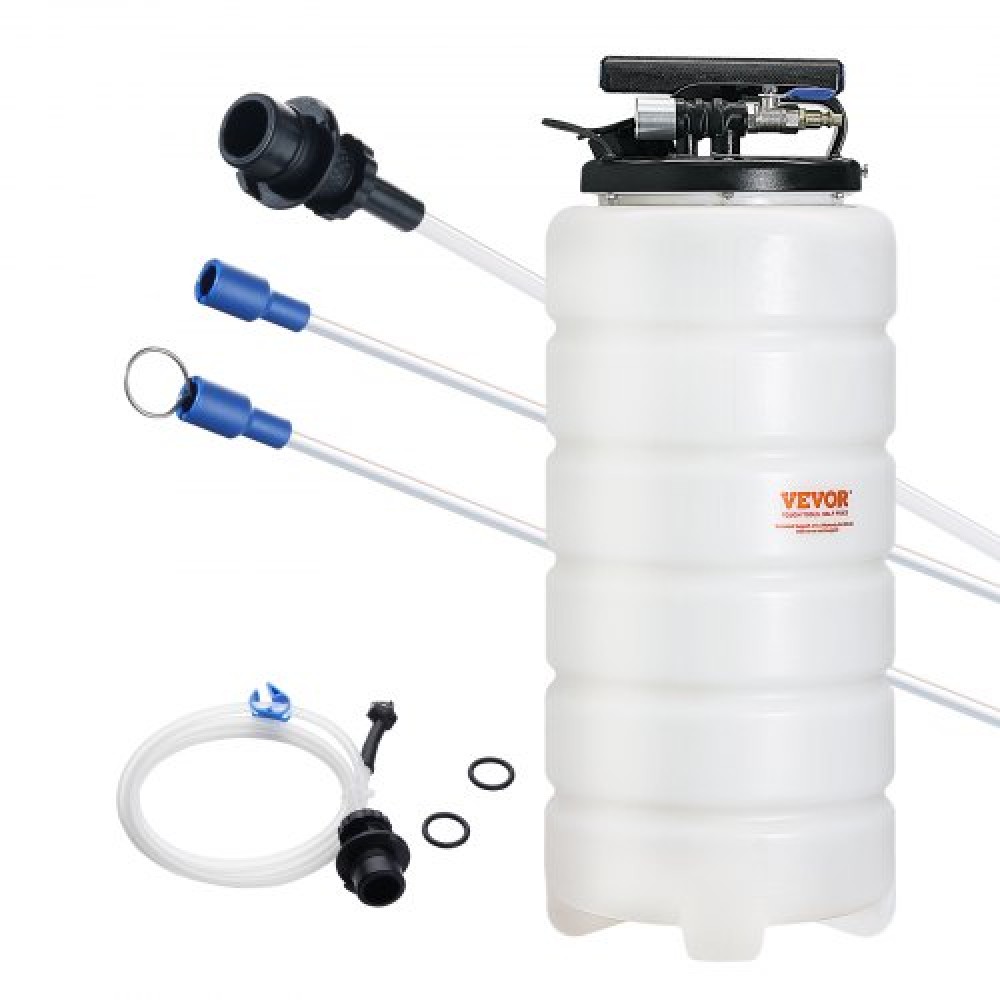 VEVOR Fluid Extractor, 4 Galllons (15 Lit), πνευματικός/χειροκίνητος εναλλάκτης λαδιού με ράβδο στάθμης στάθμης και σωλήνας αναρρόφησης, Αντλία αλλαγής λαδιού για υγρά αυτοκινήτου Εκκένωση κενού