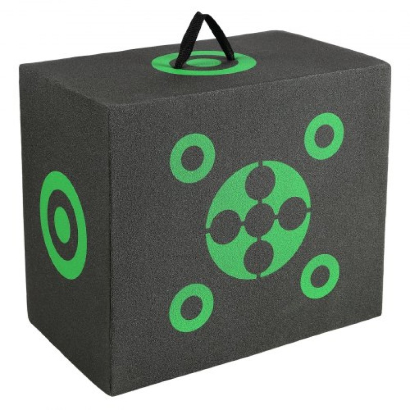 VEVOR Archery Target, 16"x18" All-side Shotting Archery Target, Outdoor Portable Archery Target with Carry Handle, Εύκολη αφαίρεση βέλους, Μεγάλη ορατότητα, Ελαφρύ, Εύκολο στη μεταφορά, Μαύρο